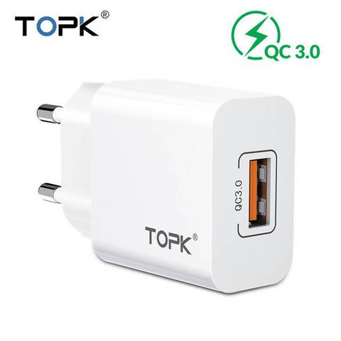 TOPK 18W QC 3.0 USB Quick Phone Charger