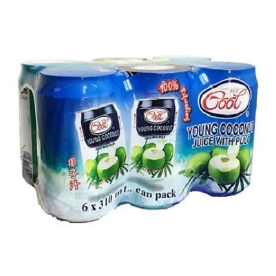 Ice Cool Young Coconut Juice wt Pulp 6pcs X 310ml Pack