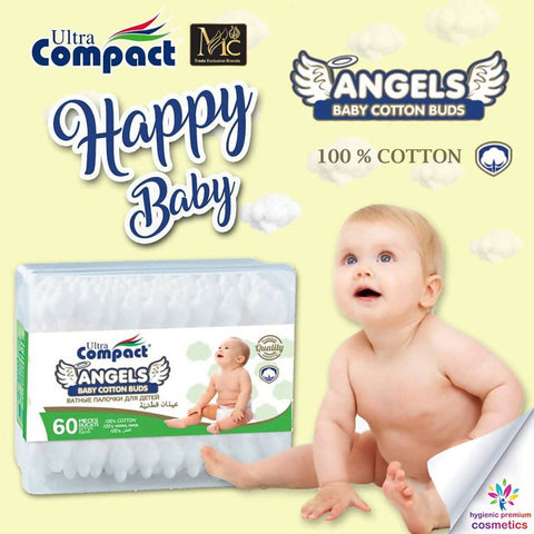 Baby Organic Cotton Buds 60 pcs - MarkeetEx