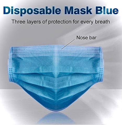 Face Mask - 3ply Non-Woven Disposable 50 pcs - CE approved - MarkeetEx