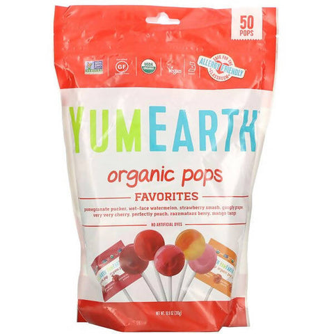 YumEarth, Organic Pops, Assorted Flavors, 50 Pops, - MarkeetEx